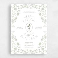White Wedding Invitation - Gaia Portrait
