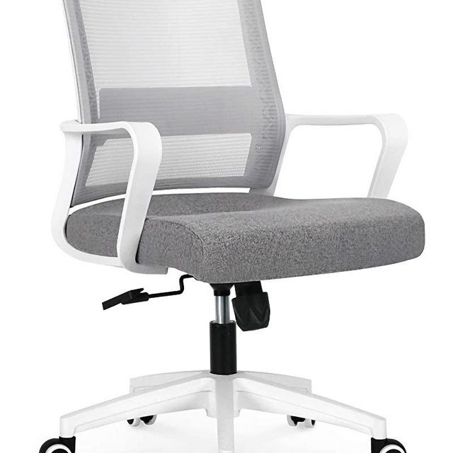 NEO CHAIR Office Chair Ergonomic Desk Chair Mesh Computer Chair Lumbar Support Modern Executive Adjustable Rolling Swivel Chair Comfortable Mid Black Task Home Office Chair, Grey