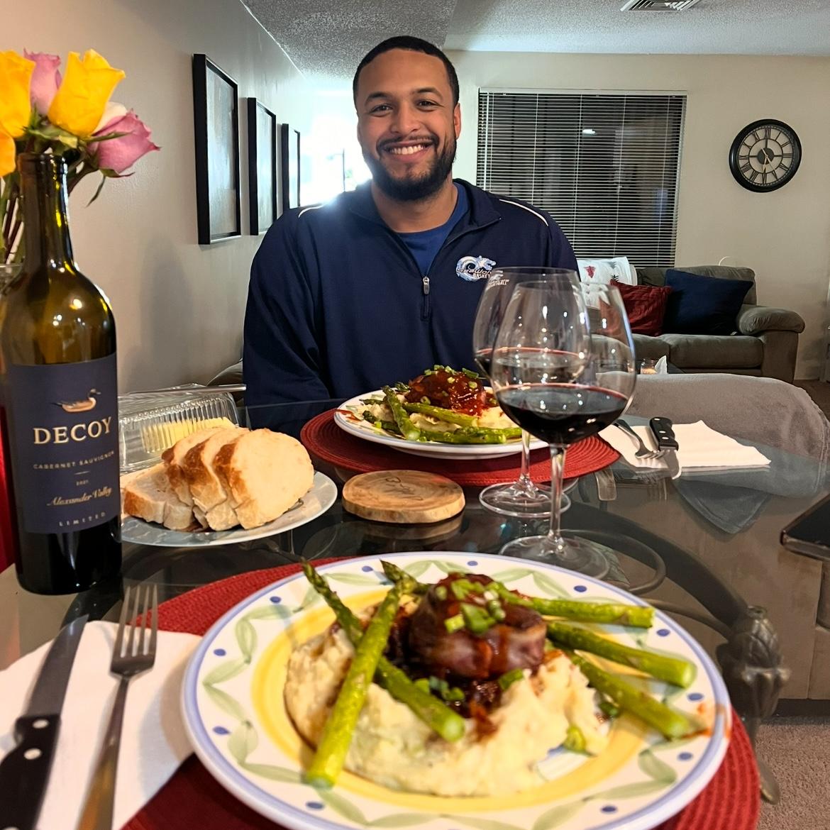 Shannon continues to reap the benefits of Keanyon's chef prowess.