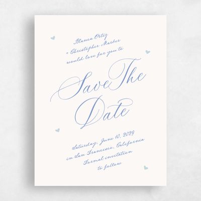 Beige Wedding Save the Date - Estate Portrait