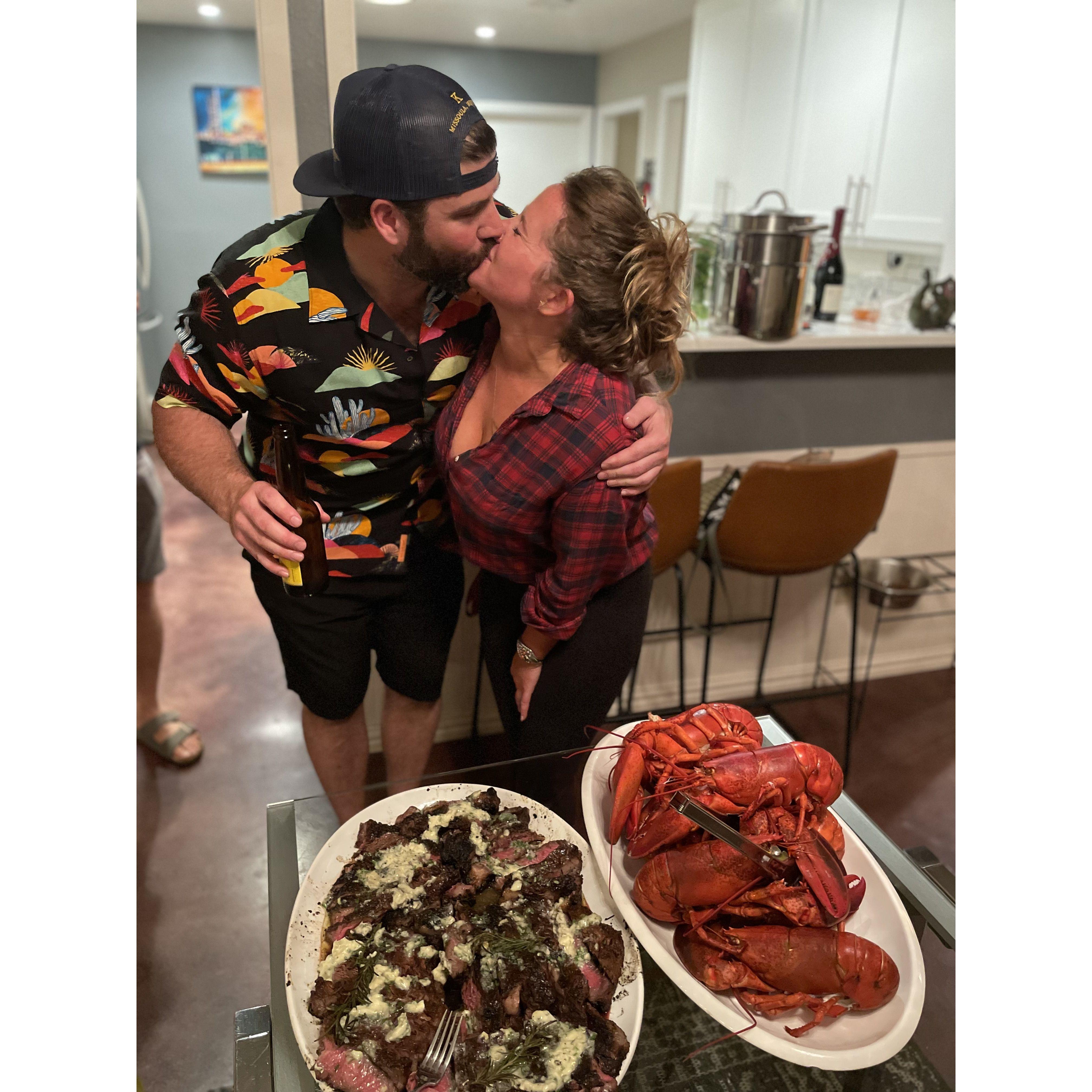 Annual steak and lobster night!