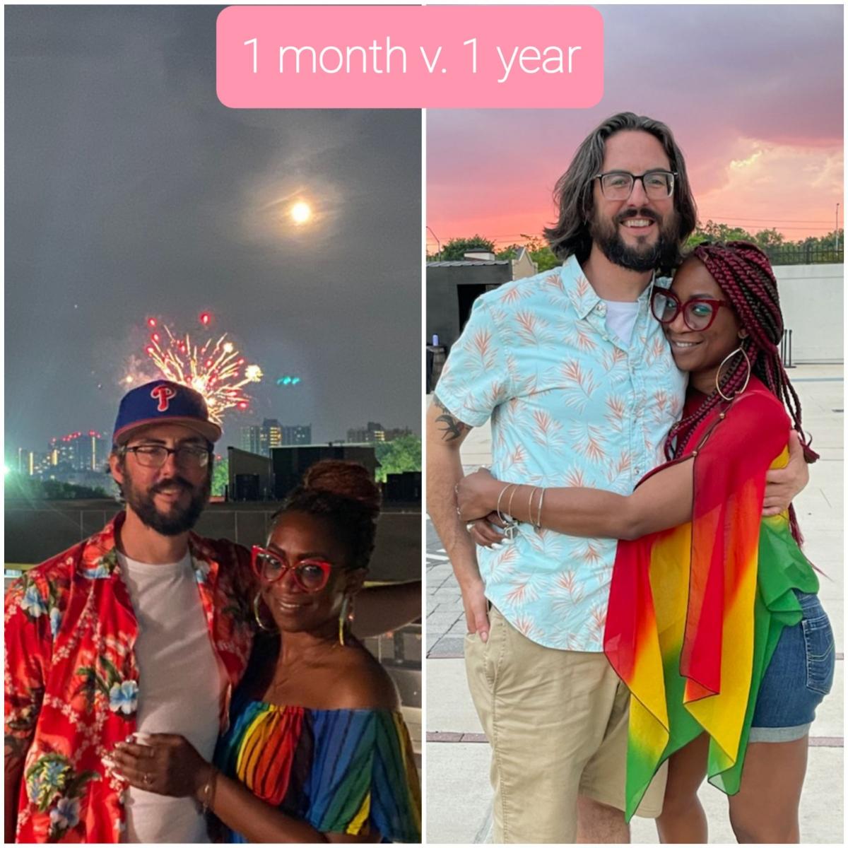 Our very first picture together plus our first year together. 2020/2021
