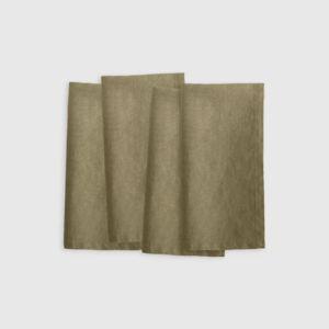 Set of 4 Linen Napkins in Aloe