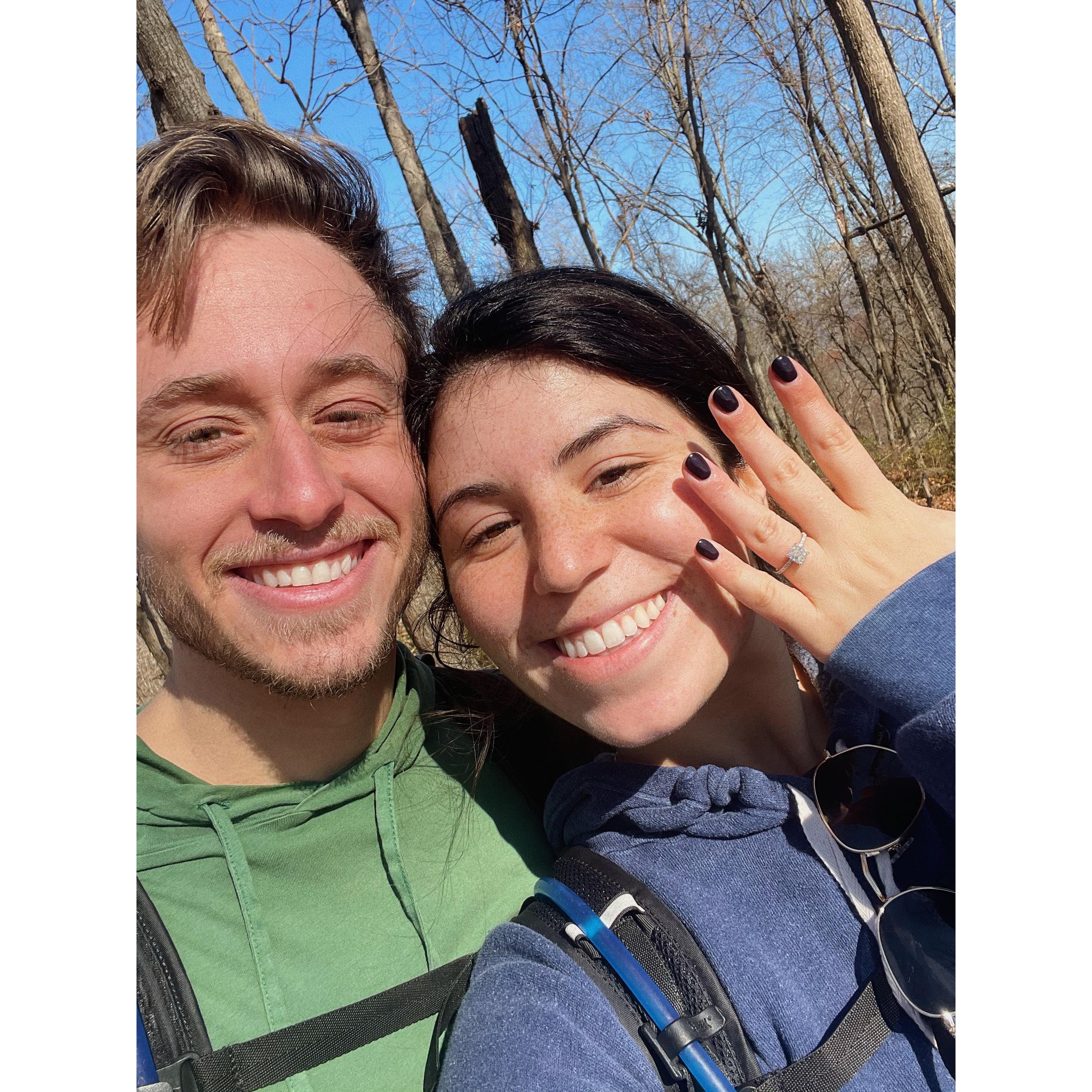 HE PROPOSED!! Jason took Rachel on the first hike they ever did together. She was so surprised!