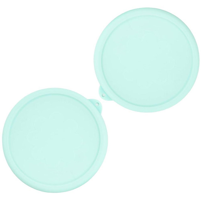Kiicii 2 Cup Round Silicone Storage Cover Lids Replacement for Anchor Hocking and Pyrex 7200-PC Glass Bowls (Container not Included) (Green) 2 Pack