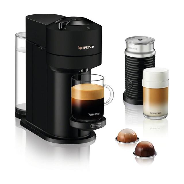 Nespresso Vertuo Next Coffee and Espresso Machine Bundle by De'Longhi - Black Matte