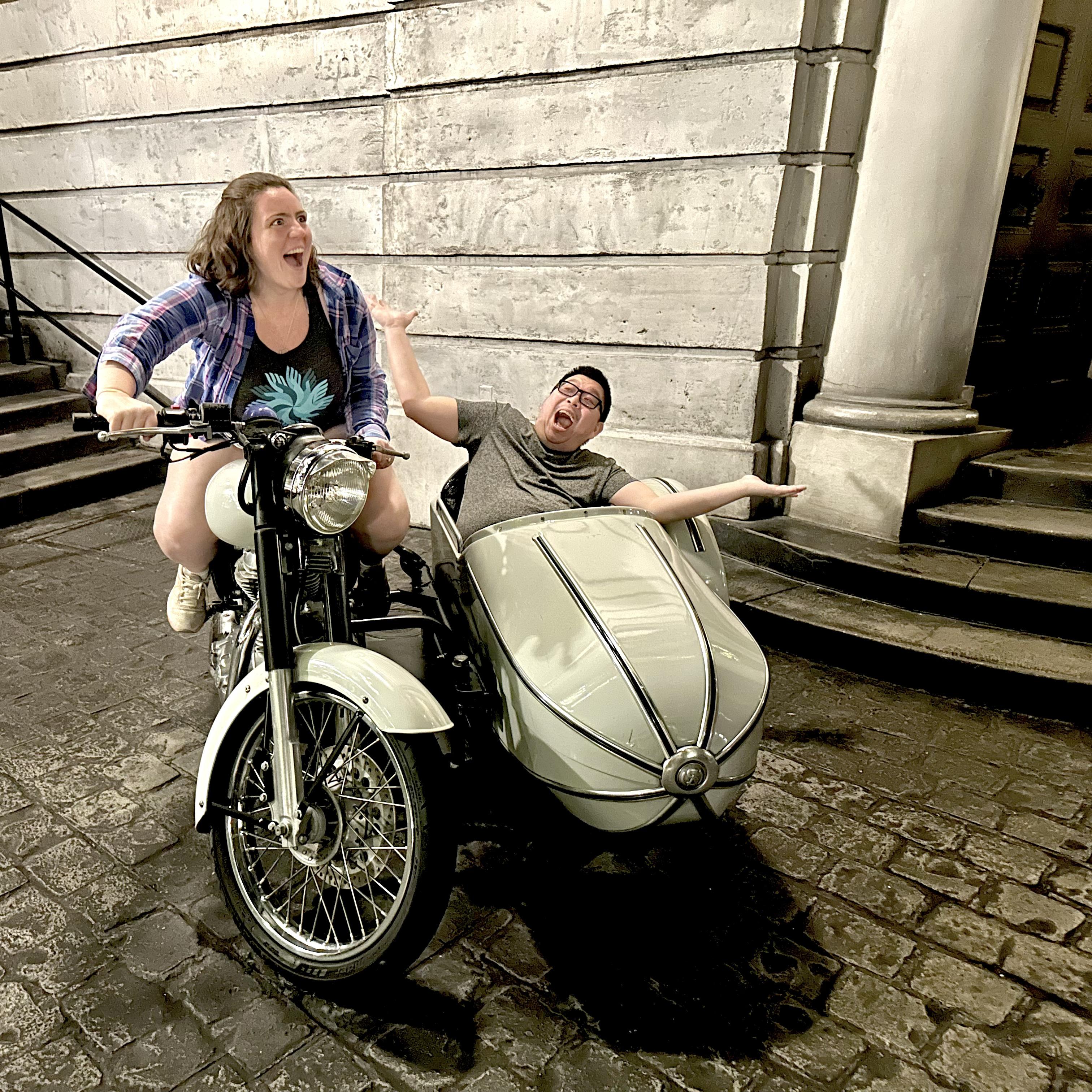 At Universal Studios, Victoria drove him off the rails.