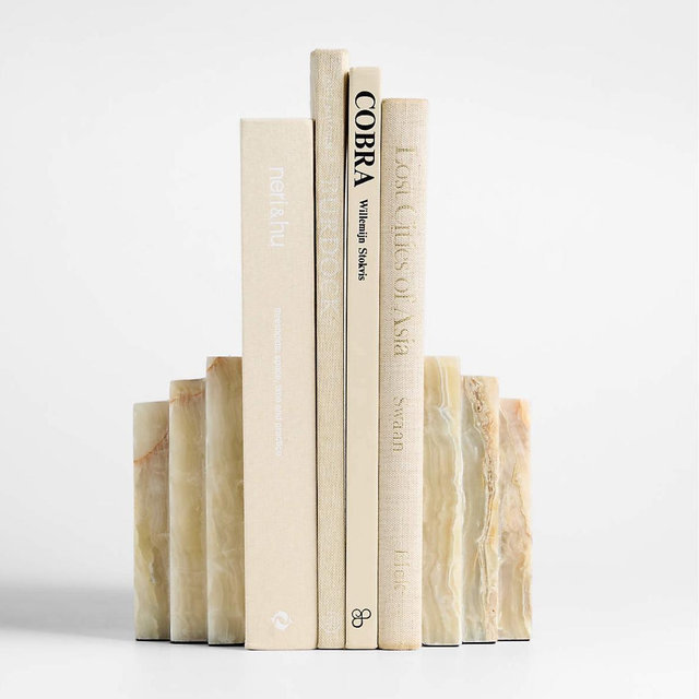 Oia Green Onyx Bookends, Set of 2