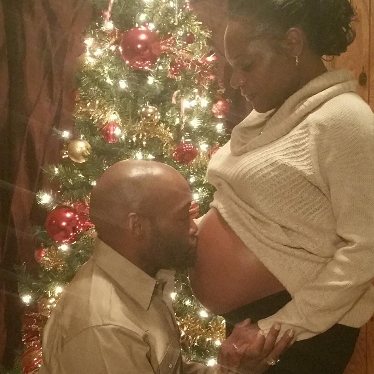 8 months pregnant