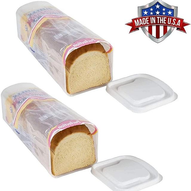 Bread Loaf Plastic Keeper Box Airtight Holder, Set of 2