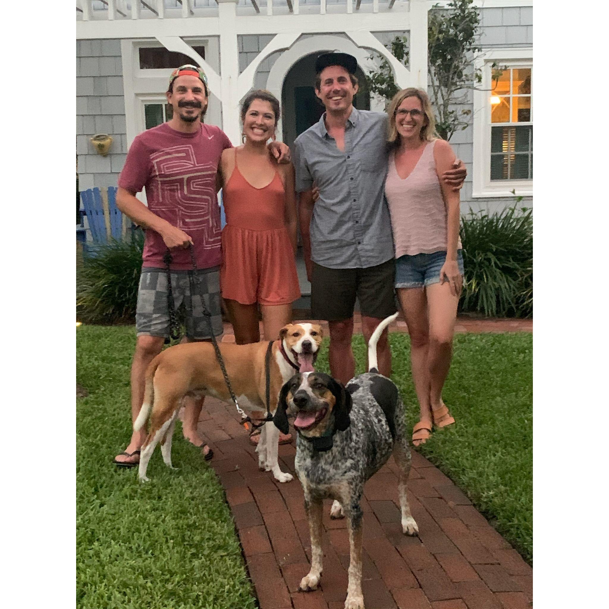 First night Carl spent with Genevieve's brother, Grant, and sister-in-law, Courtney (and Sampson and Delilah).