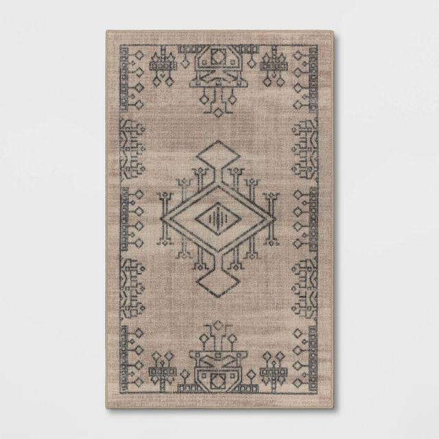 Hancock Distressed Center Motif Beige - Threshold™