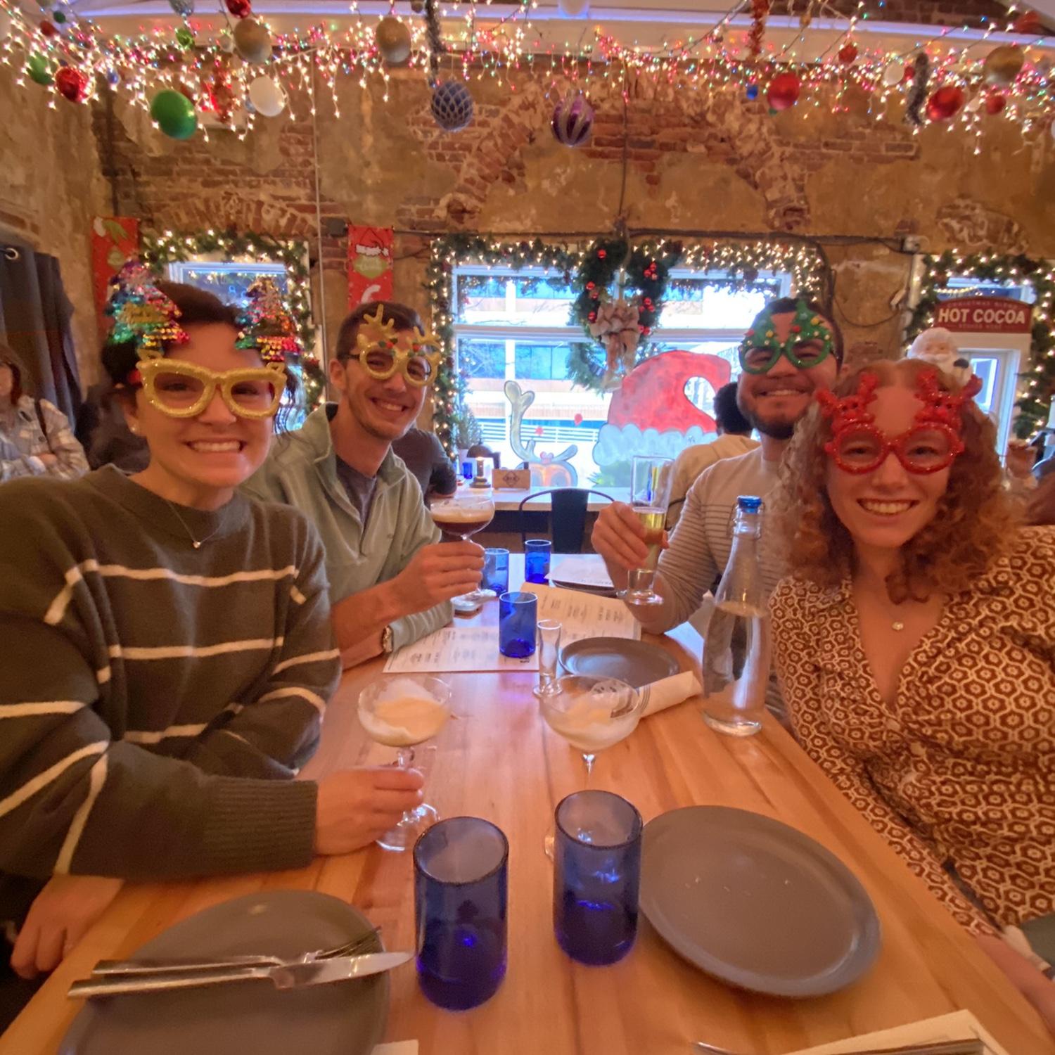 Christmas bar hopping with Natalie and Logan!