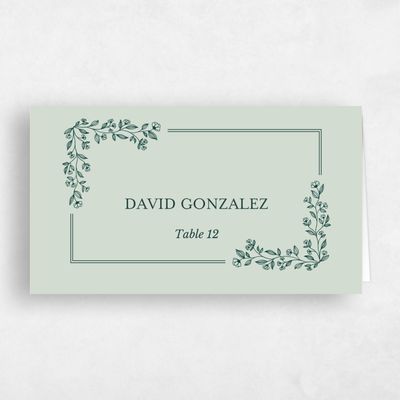 Forest, Green Wedding Place Card - Kalispell