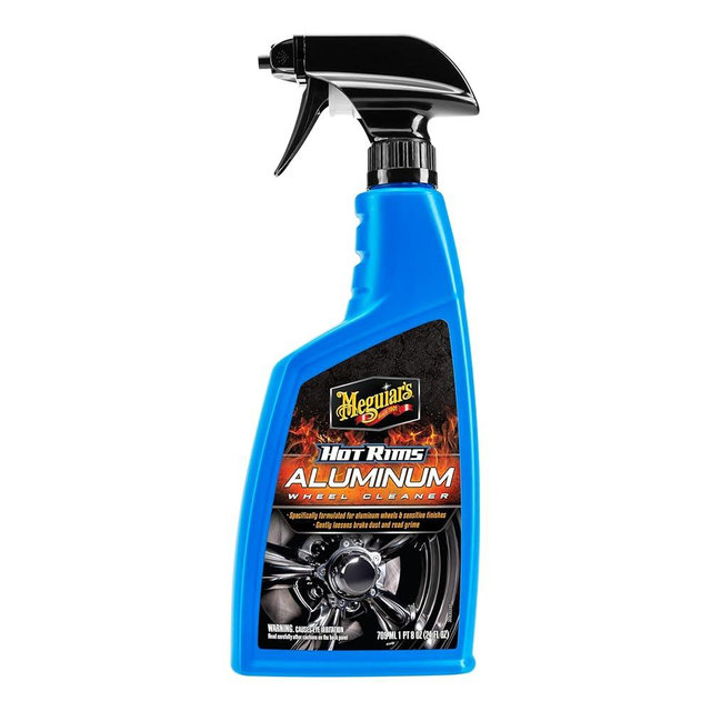 Meguiar's Hot Rims Aluminum Wheel Cleaner, Deep Foaming Rim Cleaner Spray Formulated to Effectively Clean Uncoated Polished Aluminum, Anodized, and Powder-Coated Wheels, 24 Oz