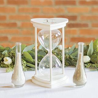 Personalized 4-Piece Floral Unity Sand Ceremony Hourglass Set