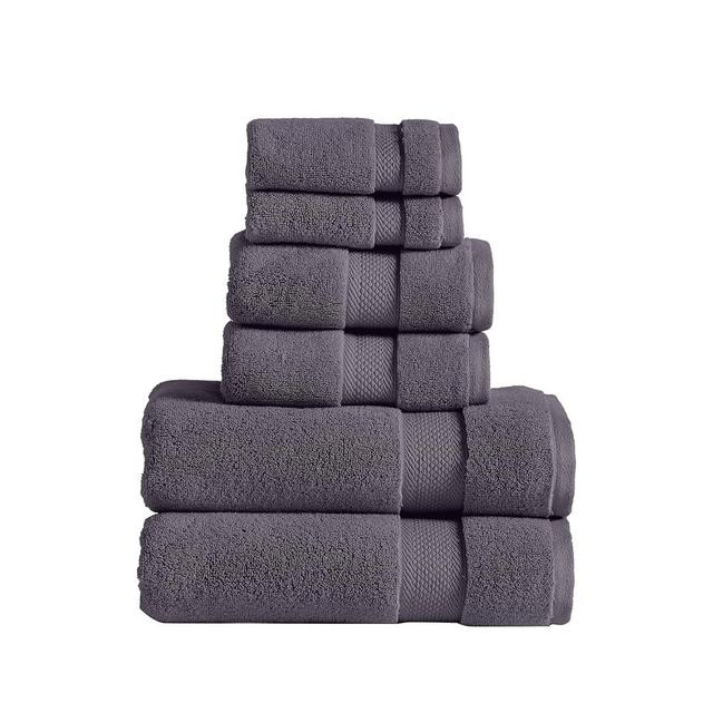 Modern Threads Luxury 6-Piece Quick-Dry Towel Set – Plush & Ultra-Absorbent for Spa-Like Experience, Gray