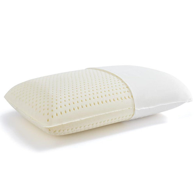 Kiss Dream 100% Talalay Latex Pillow, Natural Sleeping Bed Pillow - Luxury Soft Queen Size Pillow for Side, Back, and Stomach Sleepers - Removable Breathable Cotton Cover (Queen (Medium))