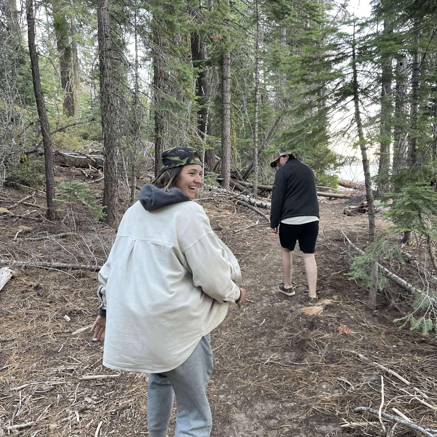 "Going on a Bear Hunt" - Jordan 
Jacob and Jenna are thinking, "Going to go get proposed to."