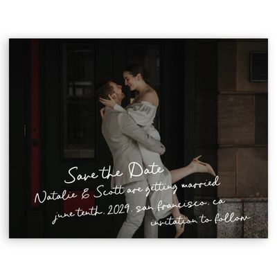 White Wedding Digital Save the Date - Morgay Photo