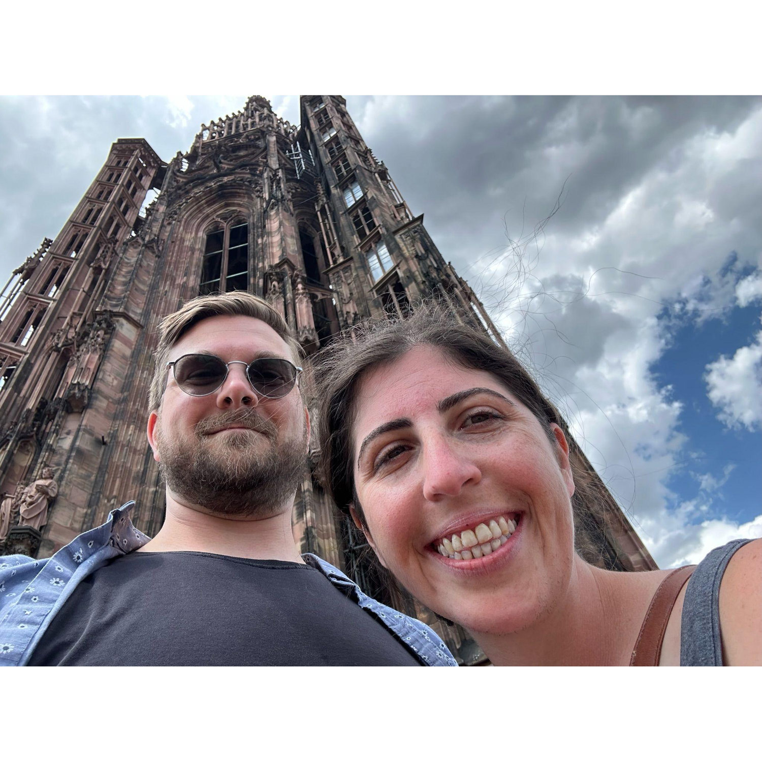 Sarah conquered the terrifying spiral steps to the top of Strasbourg Cathedral! She even managed to get back down without needing an airlift!