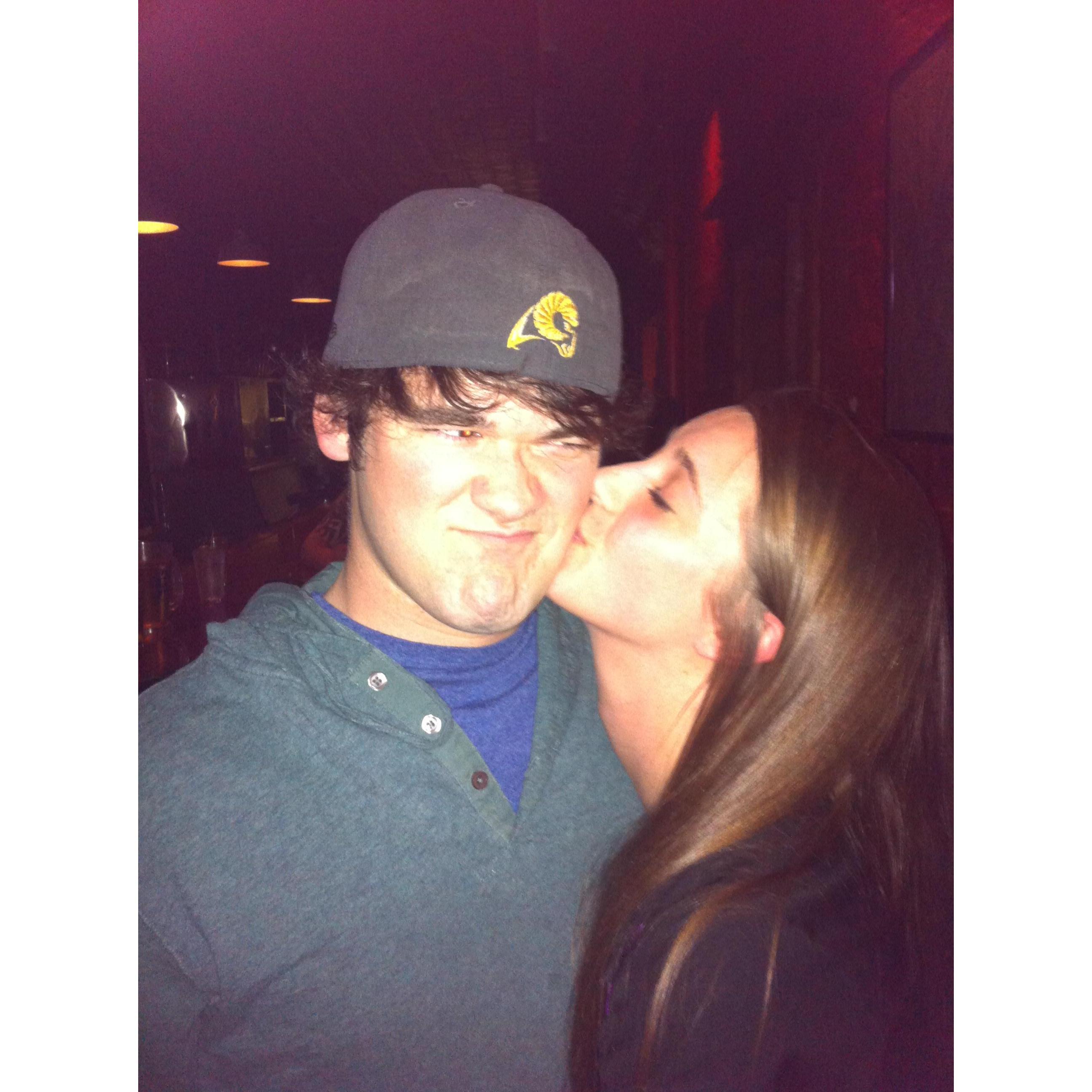 This is one of our favorite pictures together. It is from Bobby's 25th birthday and I even have a large blow up of this picture at home!