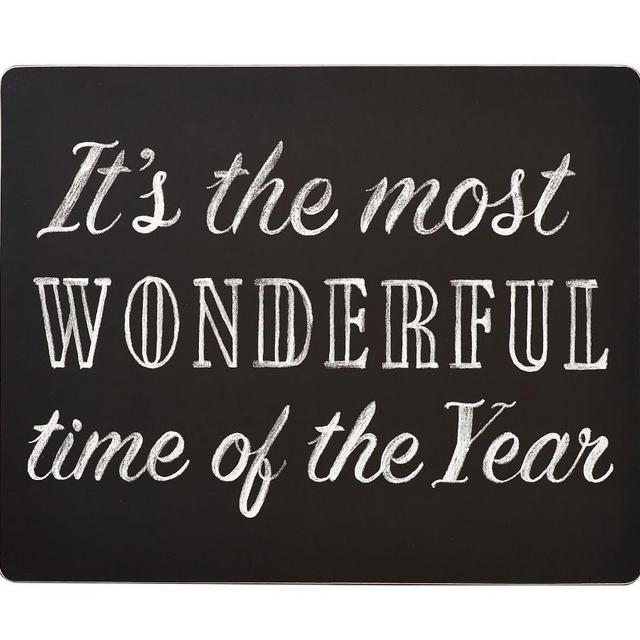 It's the Most Wonderful Time of Year Cork Placemat, Each