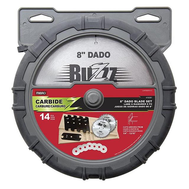 The Mibro Group 416381 8" Carbide Stacking Dado Blade Set - 14 Pieces