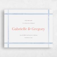 Blue Wedding Save the Date - Harbor Landscape