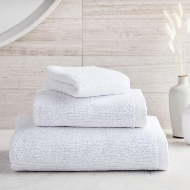 West Elm Organic Quick-Dry Textured Bath Towel Sets - Set of 3 - Alabaster
