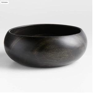 Tondo 14" Ebonized Wood Serving Bowl