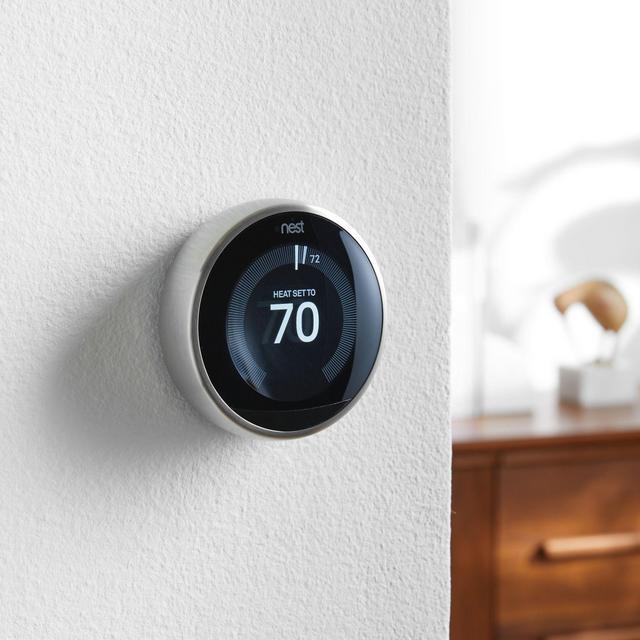 Google Nest Silver Thermostat