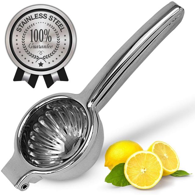 Lemon Squeezer Stainless Steel with Premium Quality Heavy Duty Solid Metal Squeezer Bowl - Large Manual Citrus Press Juicer and Lime Squeezer Stainless Steel - by Zulay Kitchen