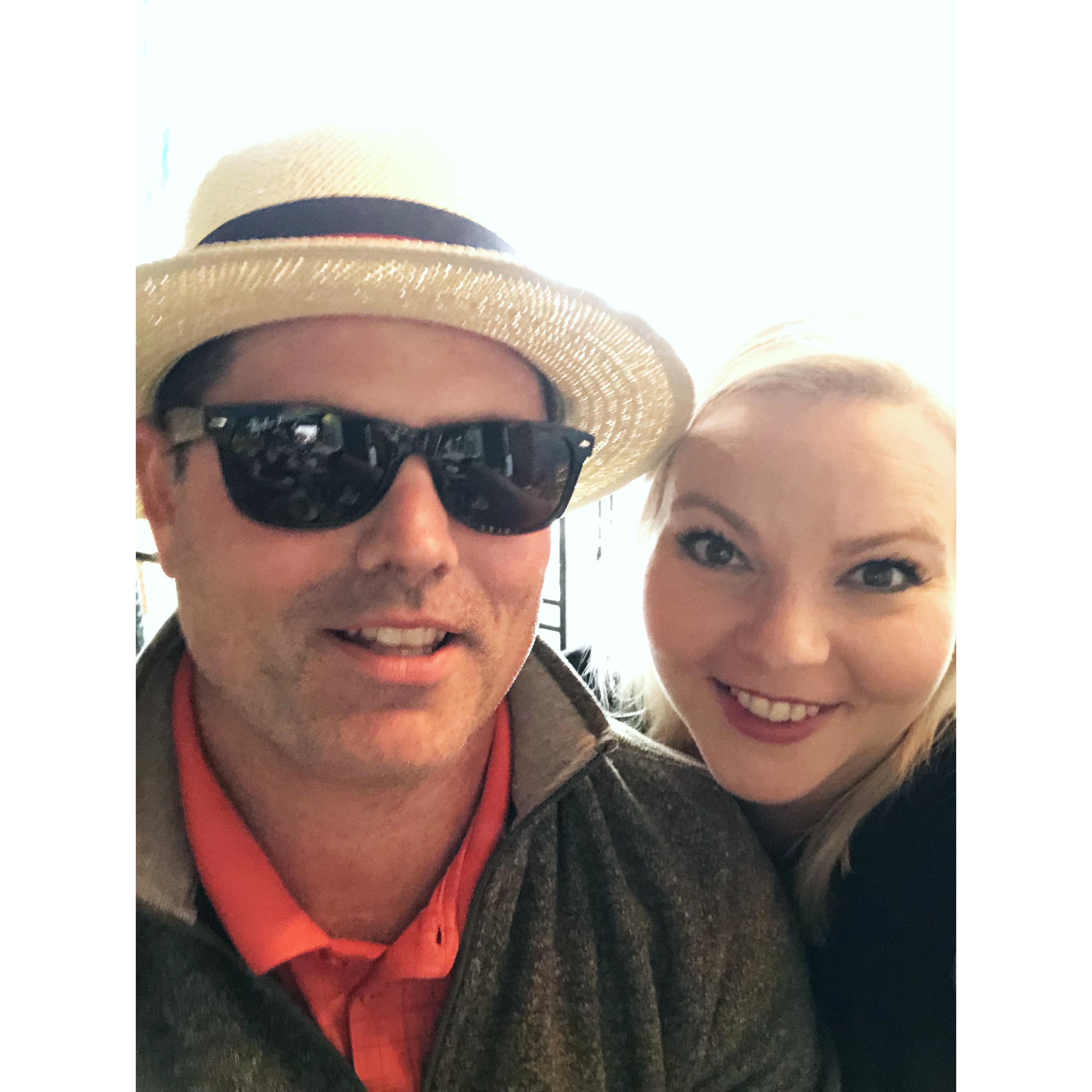 Brett's first trip to Savannah and just after he purchased his famous hat! 4/2019