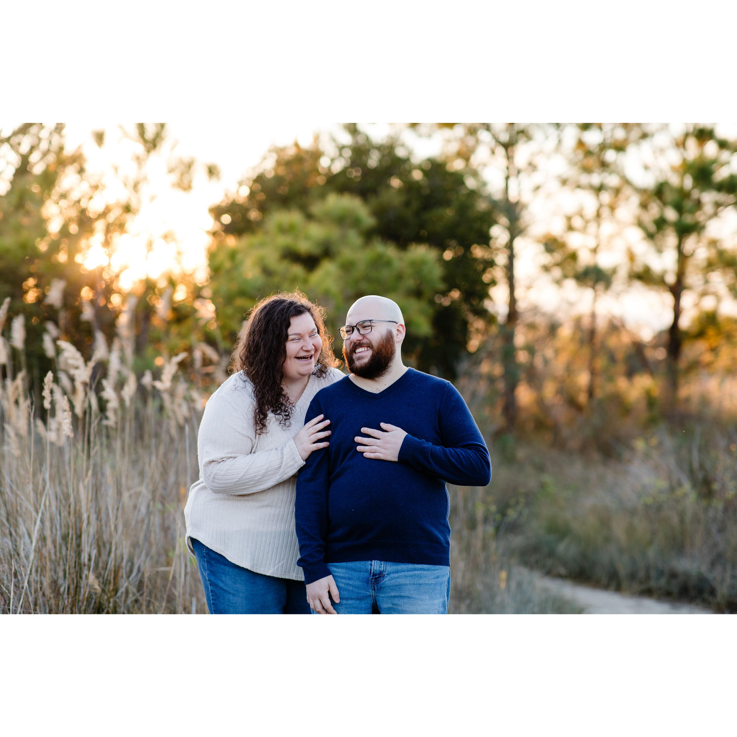 Taylor's favorite picture-- our wonderful photographer caught this moment of us laughing!