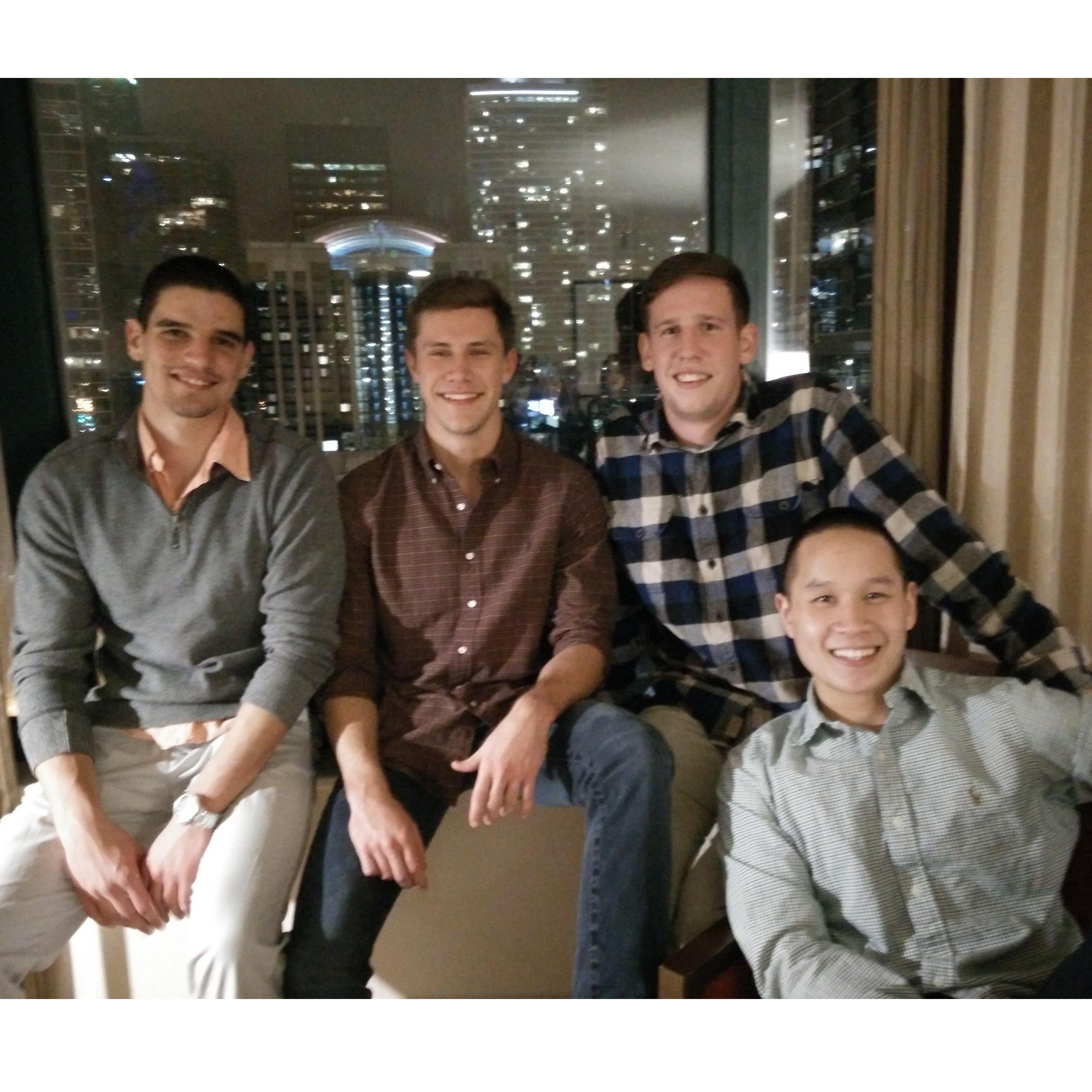 with Kristiyan, Ben & Jack - Nick's 21st birthday!