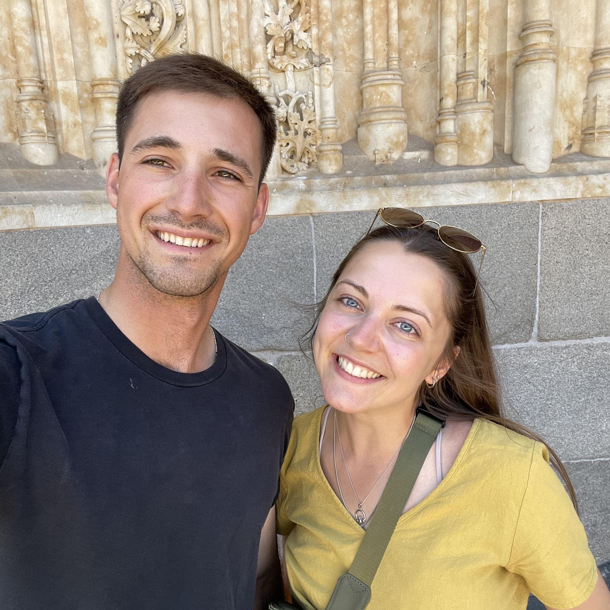 Outside of the Salamanca Cathedral in Spain