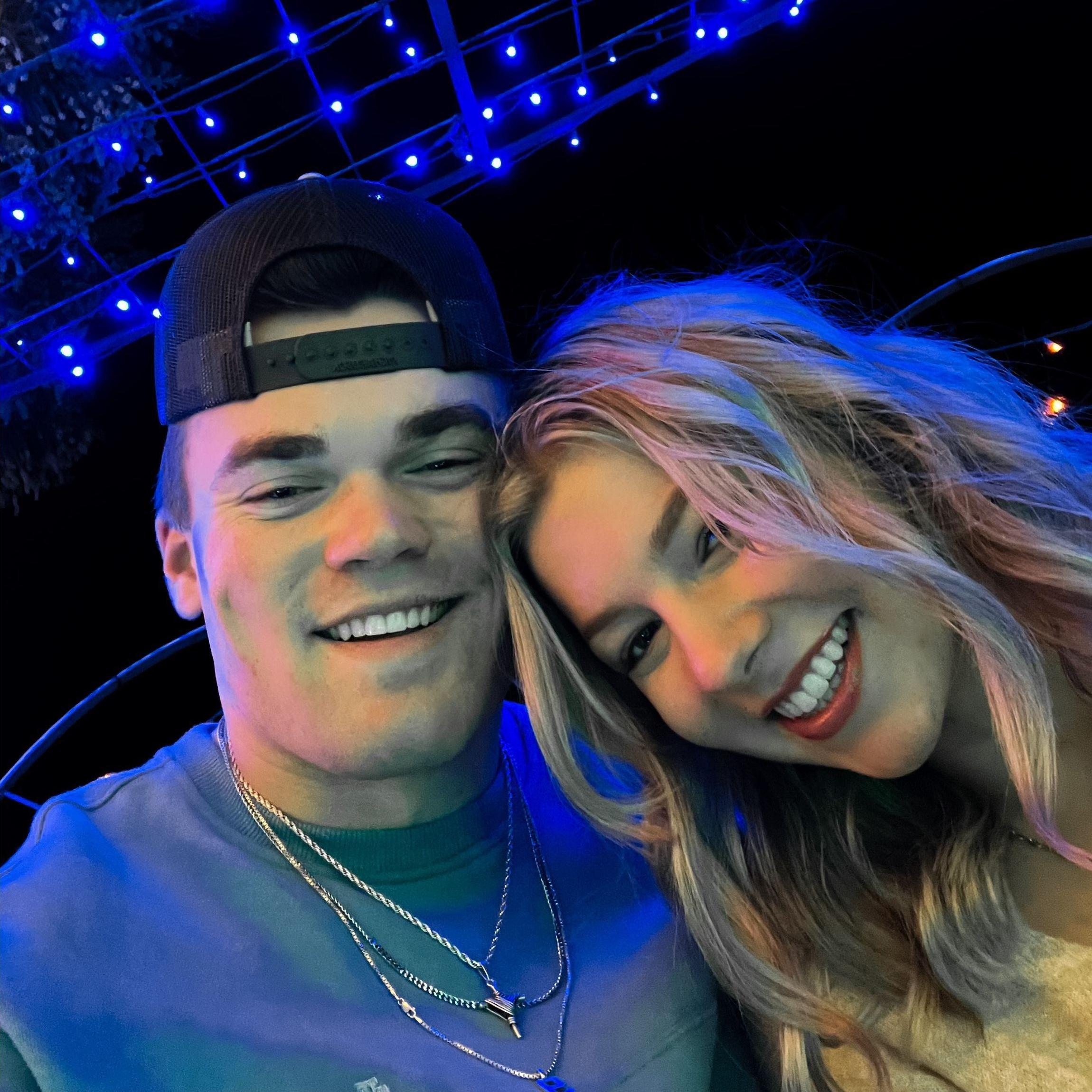 Our first Christmas together, Karson took Briana to Arkansas to see the lights on the Fayetteville square