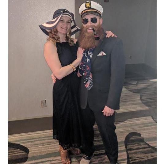 Strutting in style at the Monte Carlo themed Christmas Party!