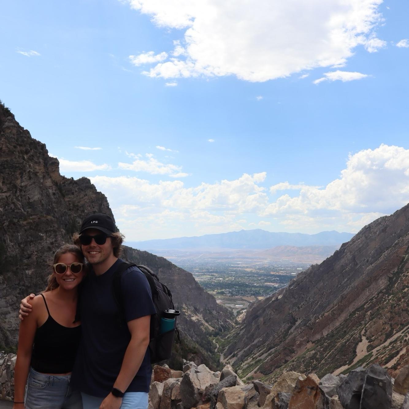 First pic ever taken of us together! Taken in Utah on a hike.