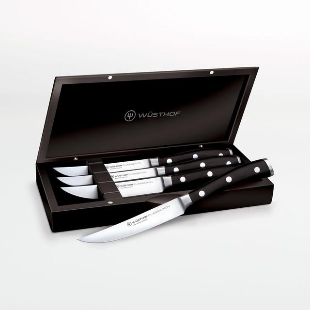 Wüsthof ® Classic Ikon 4-Piece Steak Knife Set with Black Box