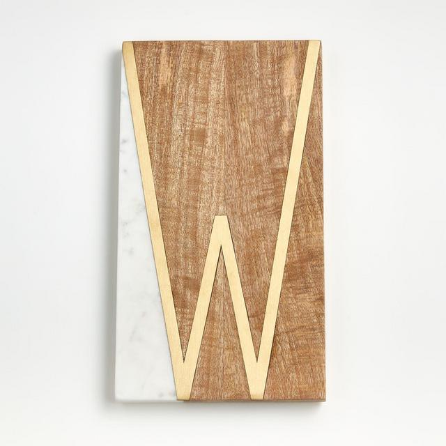"W" Monogrammed Serving Board