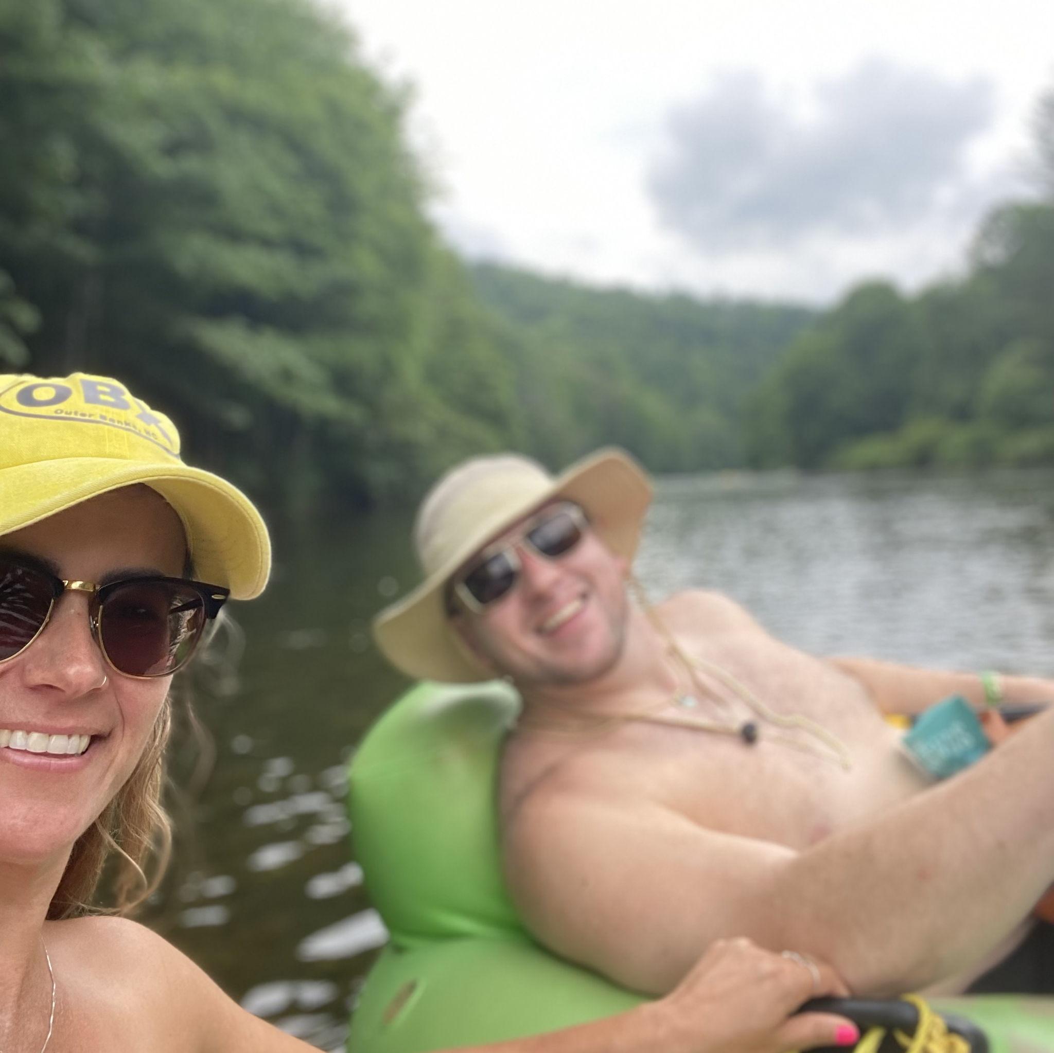 Tubbing at the New River in West Jefferson- summer of 2024
