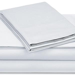 Pinzon 500-Thread-Count Pima Cotton Sateen Sheet Set - Queen, White