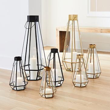 Faceted Glass & Metal Lanterns