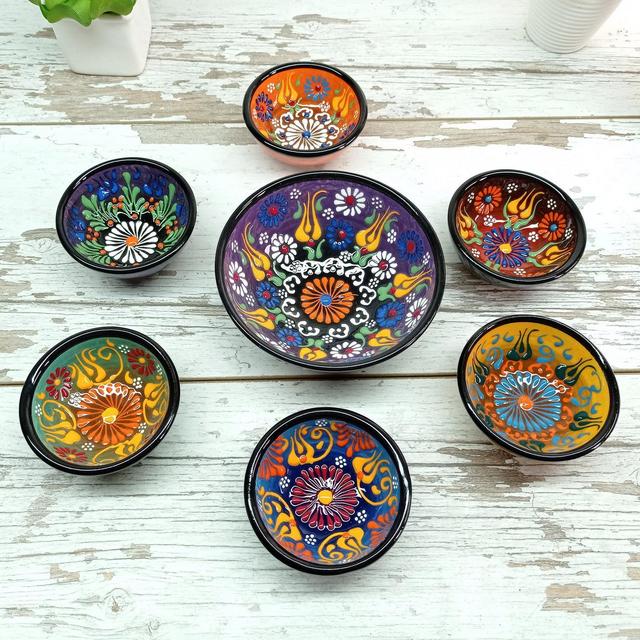 Set of 7 Unique Embossed Handmade Purple...