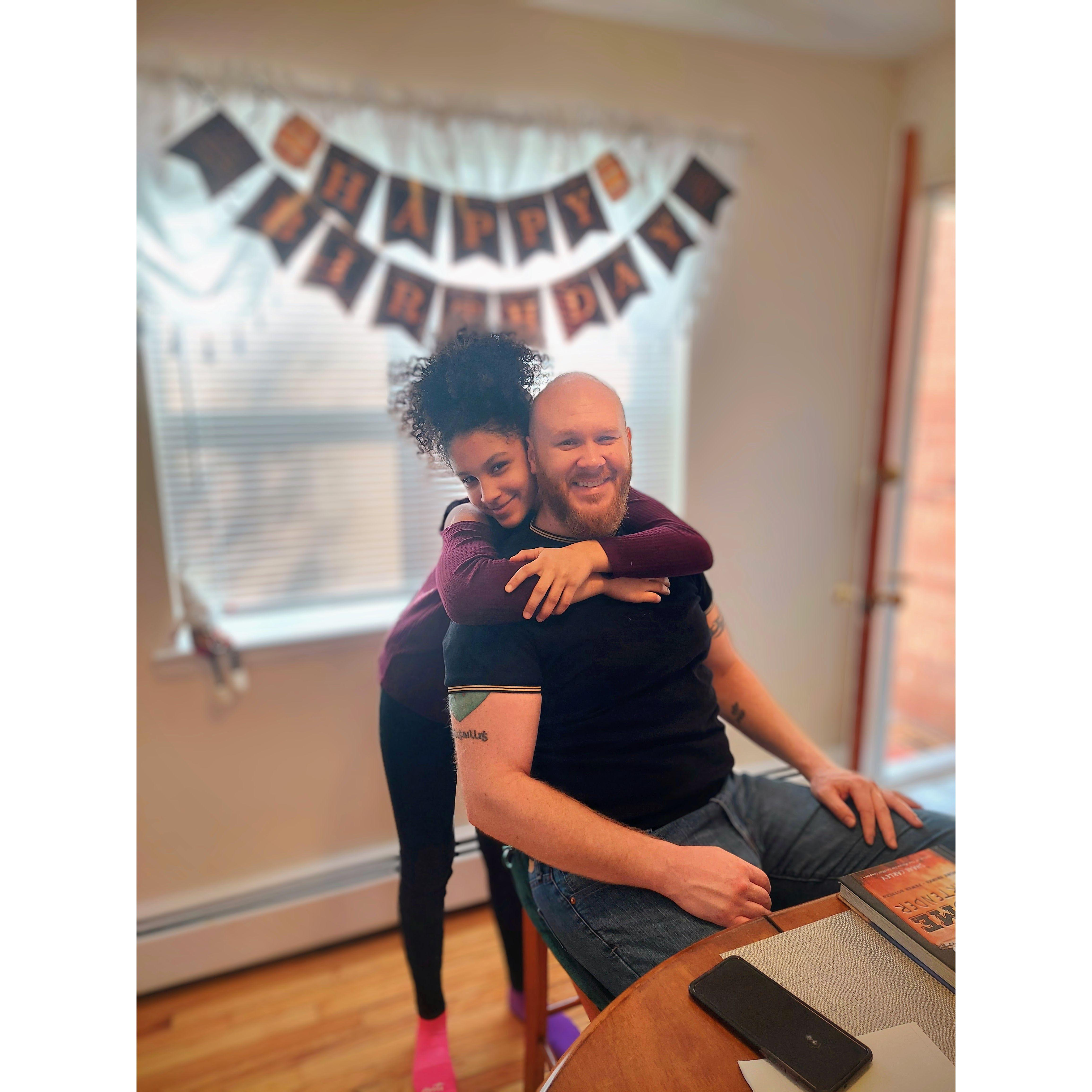 Just a daughter and her hero.