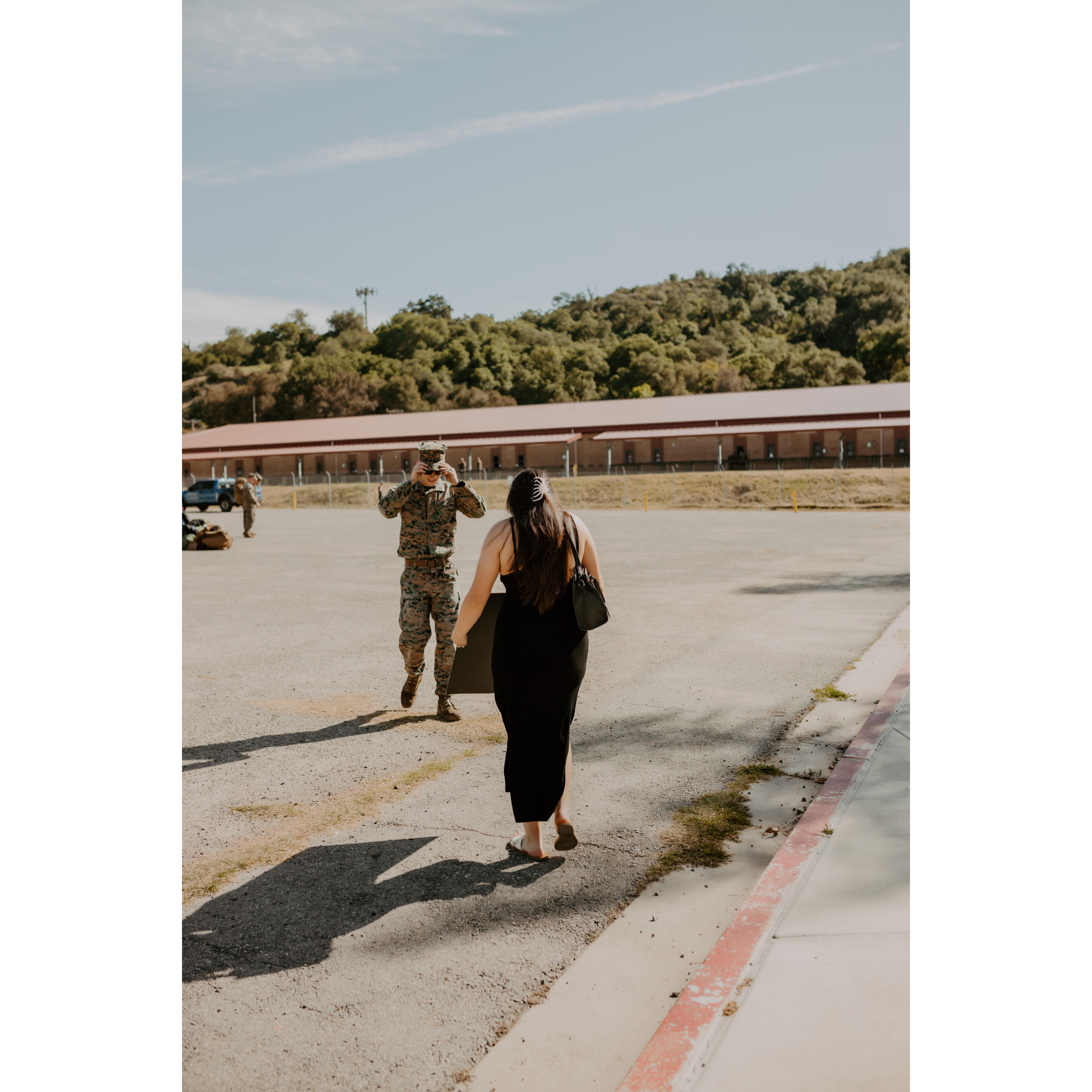 Brandon come's home after his second deployment. March 2022.
