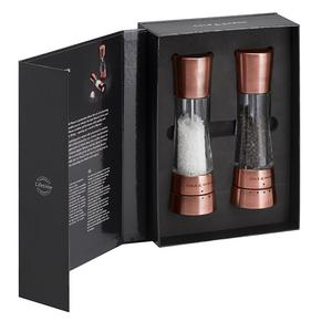 Cole & Mason - COLE & MASON Derwent Salt and Pepper Grinder Set - Copper Mills Include Gift Box, Gourmet Precision Mechanisms and Premium Sea Salt and Peppercorns