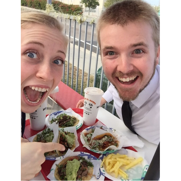 On a Christmas break visit to Justin's family in San Diego, Justin took Laura to get some authentic Mexican tacos, just a few miles from the US-Mexico border.